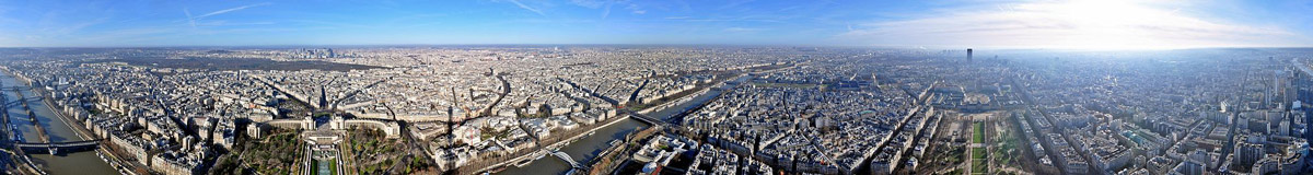 Paris panorama vu de la Tour Eiffel © Wikipedia