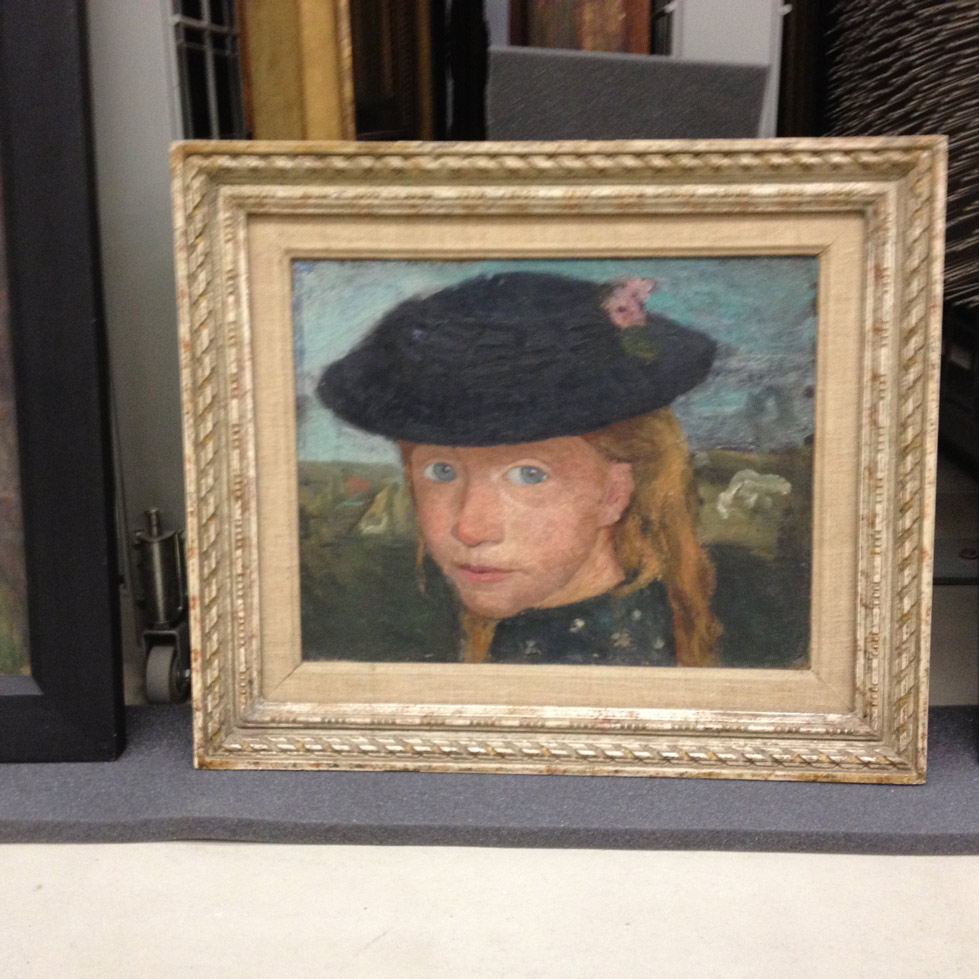 La petite fille au chapeau, dans les réserves du musée Von der Heydt de Wuppertal
